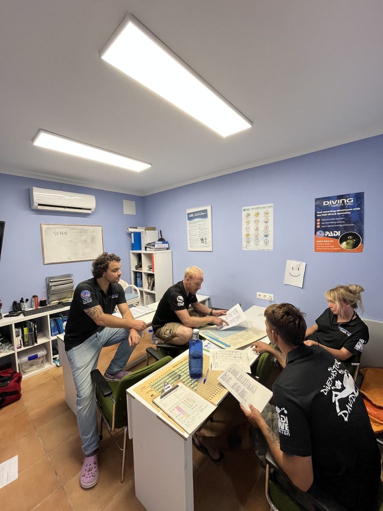 Studying for Divemaster Internship
